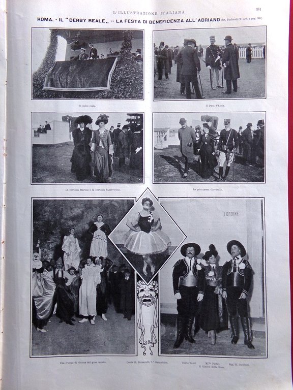 L'Illustrazione Italiana 19 Aprile 1908 Carro di Firenze Pasqua Ventagli … | Immagine Gallery 4