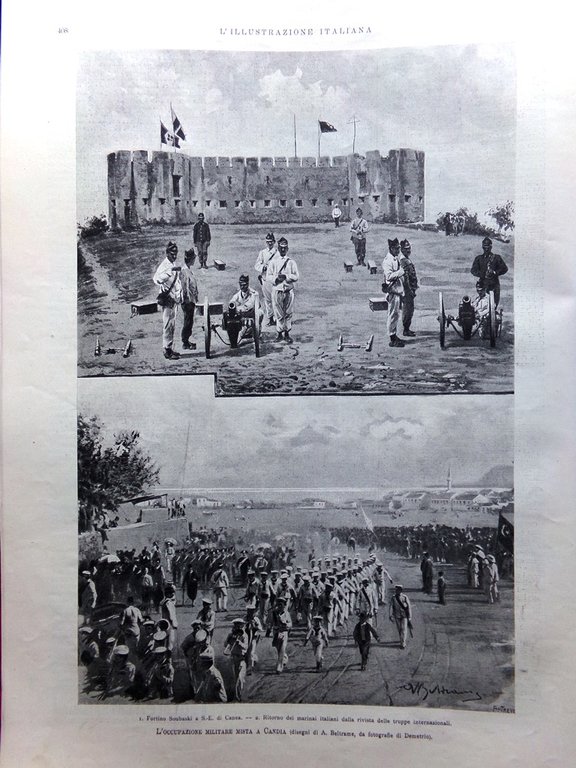 L'illustrazione Italiana 19 Dicembre 1897 Alfedena Uragano Golfo Napoli Brioschi