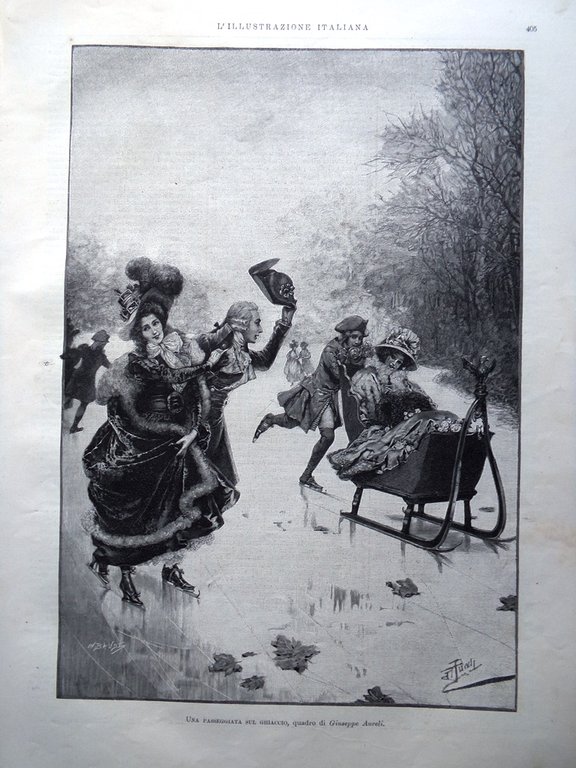 L'illustrazione Italiana 19 Dicembre 1897 Alfedena Uragano Golfo Napoli Brioschi