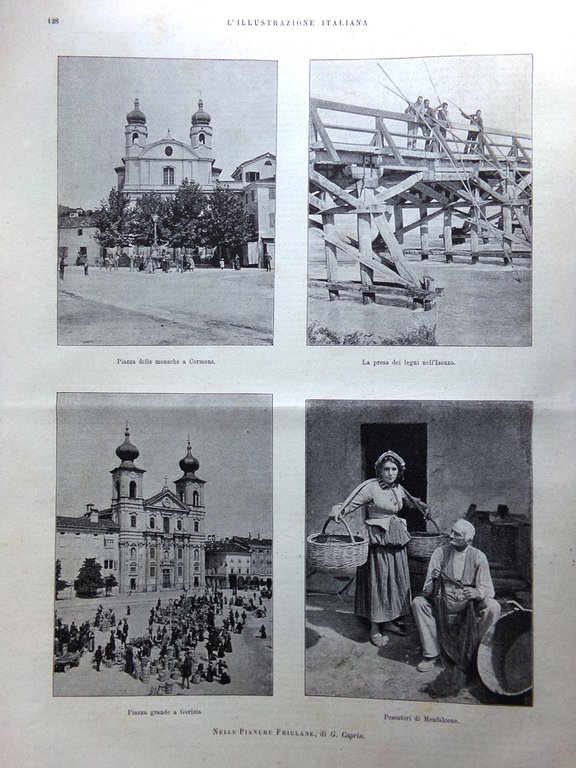 L'Illustrazione Italiana 19 Febbraio 1893 Giuseppe Verdi Falstaff Pianure Friuli