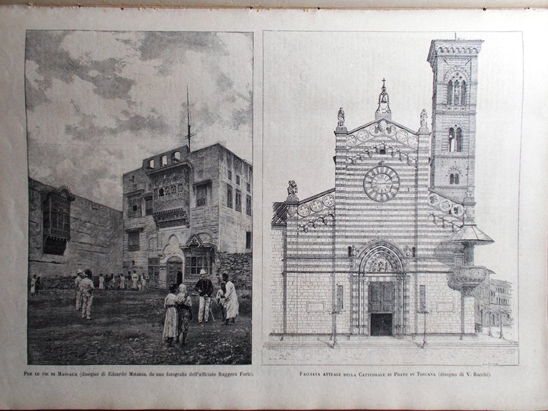 L'Illustrazione Italiana 19 Luglio 1885 Processo Sbarbaro Cattedrale Prato Poldi