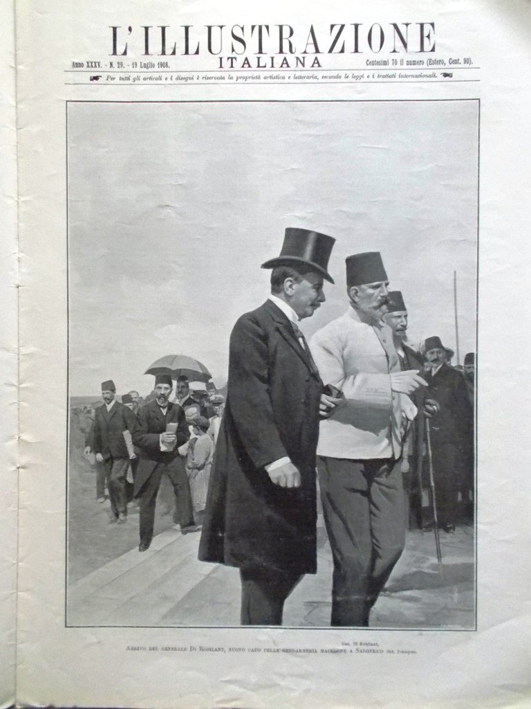 L'illustrazione Italiana 19 Luglio 1908 Palizzolo Denver Salvini Laganà Dieppe | Immagine principale