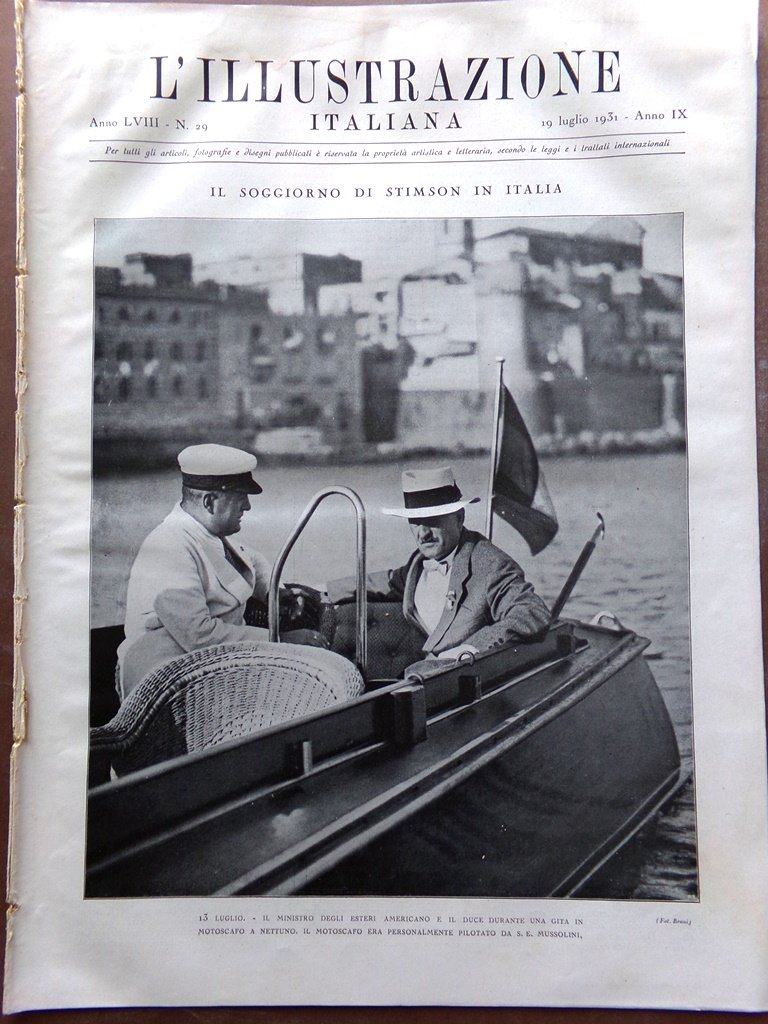 L'illustrazione Italiana 19 Luglio 1931 Duca d'Aosta Urbino Arte Padova …