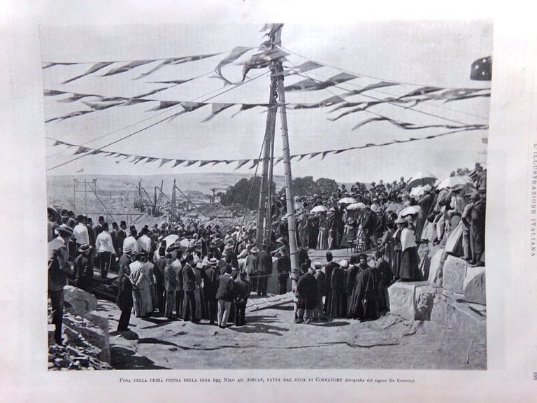 L'Illustrazione Italiana 19 Marzo 1899 Processione Santo Abruzzo Diga Nilo …
