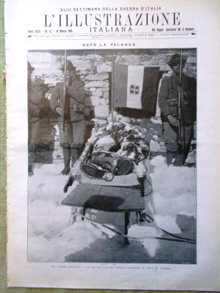 L'illustrazione Italiana 19 Marzo 1916 WW1 Battaglia di Verdun Bailo …