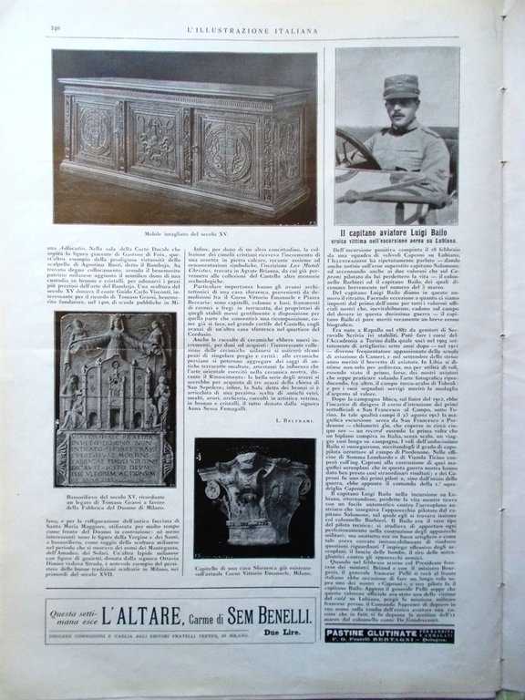 L'illustrazione Italiana 19 Marzo 1916 WW1 Battaglia di Verdun Bailo …