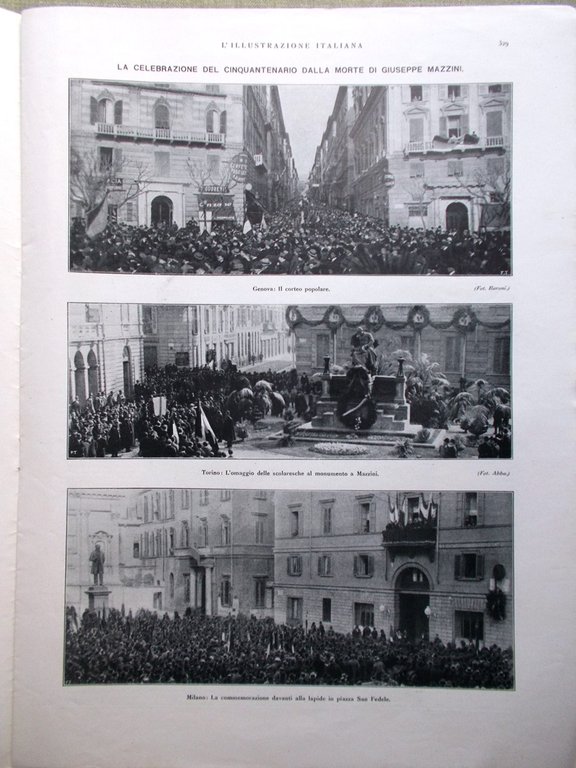 L'Illustrazione Italiana 19 Marzo 1922 Mazzini Greco Fiume Creta Herny …