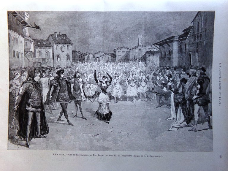 L'Illustrazione Italiana 19 Novembre 1893 Leoncavallo Melilla Masetti Santander