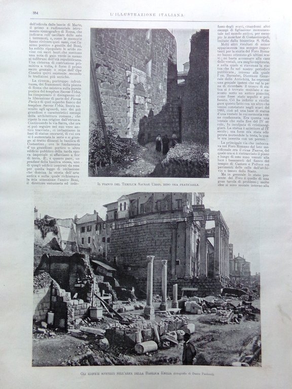 L'Illustrazione Italiana 19 Novembre 1899 Barberton Marconi Telegrafo Scavi Foro