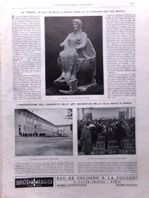L'Illustrazione Italiana 19 Novembre 1922 Ponte sul Piave Università Pisa … | Immagine Gallery 3