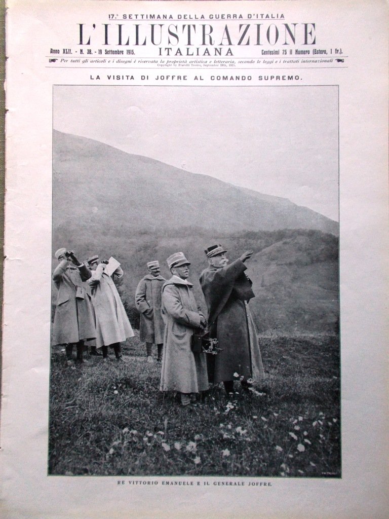 L'illustrazione Italiana 19 Settembre 1915 WW1 Calandra Col di Lana …