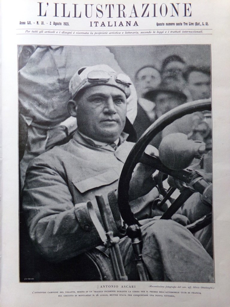 L'Illustrazione Italiana 2 Agosto 1925 Morte Ascari Battaglia del Grano … | Immagine principale