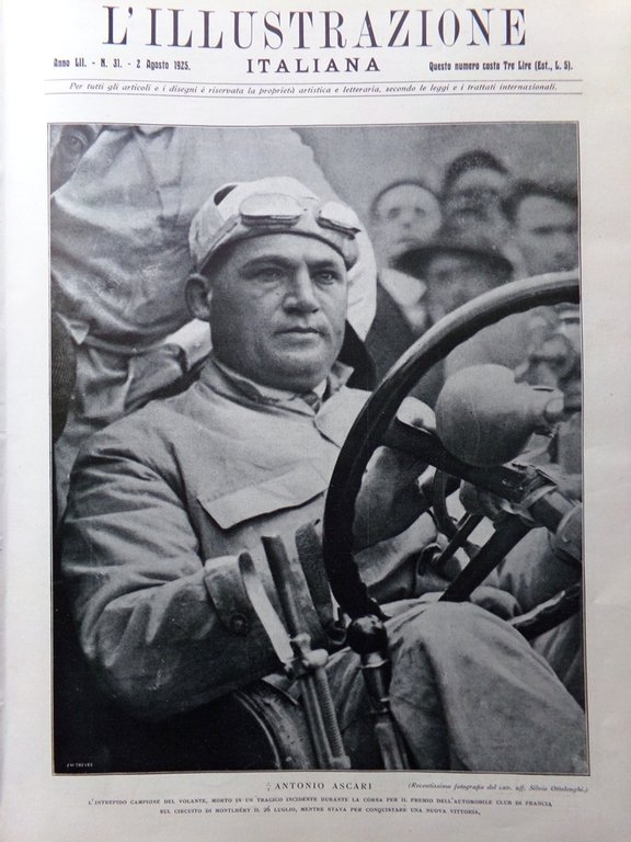 L'Illustrazione Italiana 2 Agosto 1925 Morte Ascari Battaglia del Grano … | Immagine Gallery 1