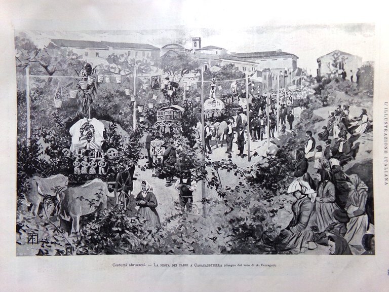 L'Illustrazione Italiana 2 Aprile 1899 Casacanditella Castello Ugolino Navi Cina