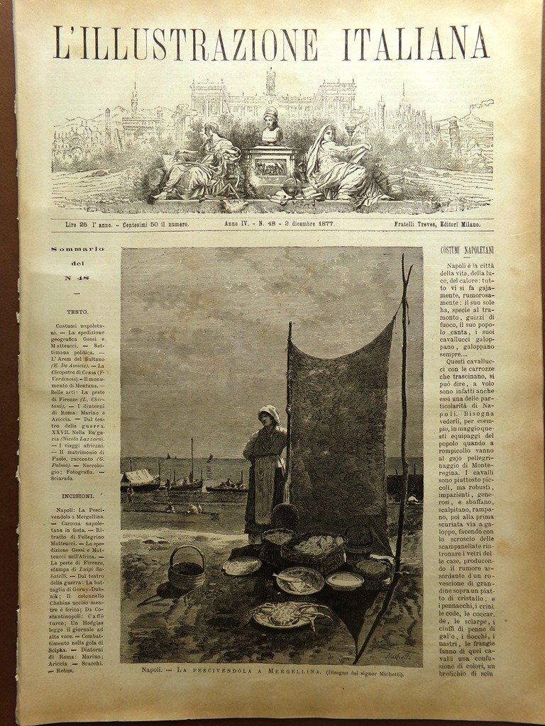 L'Illustrazione Italiana 2 Dicembre 1877 Gessi Matteucci Africa Marino Ariccia