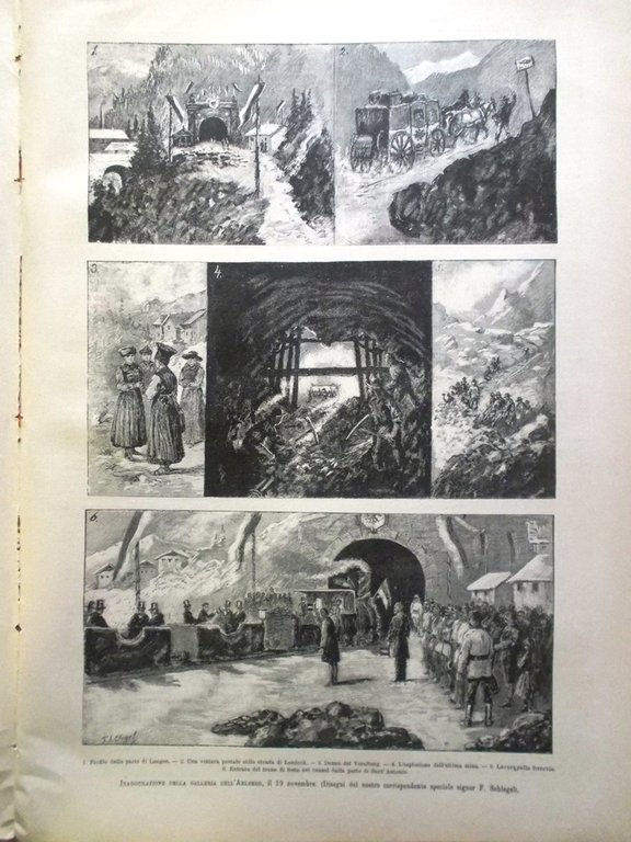 L'illustrazione Italiana 2 Dicembre 1883 Lutero Genova Guglielmo Traforo Arlberg