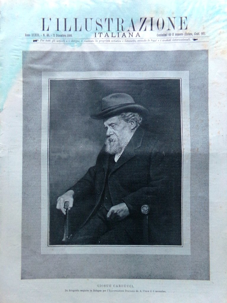 L'Illustrazione Italiana 2 Dicembre 1906 Thaulow Giorgio Carducci Galli Mascagni