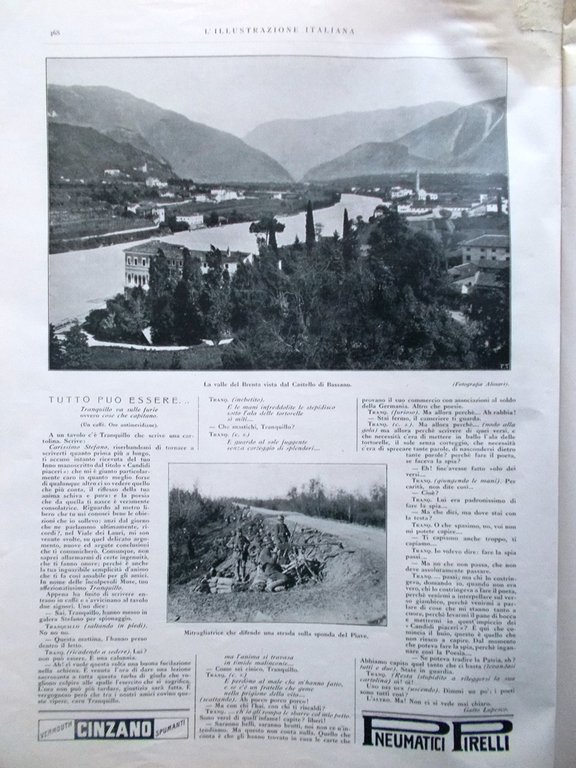 L'Illustrazione Italiana 2 Dicembre 1917 WW1 Fagarè di Piave Lenin …