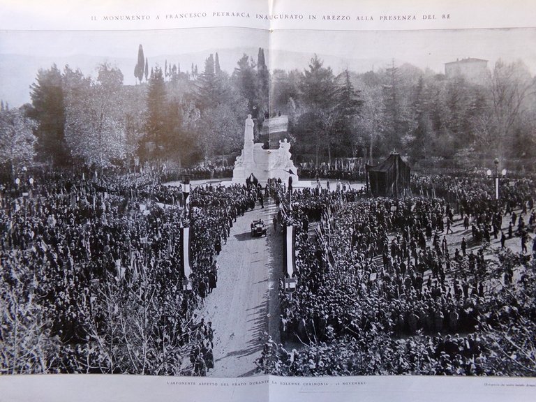 L'Illustrazione Italiana 2 Dicembre 1928 Petrarca Arezzo Pindemonte Barbara Arte