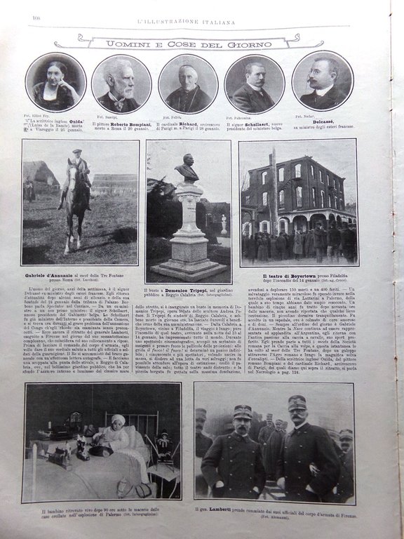 L'Illustrazione Italiana 2 Febbraio 1908 Processo Thaw Canova Cuore di … | Immagine Gallery 2