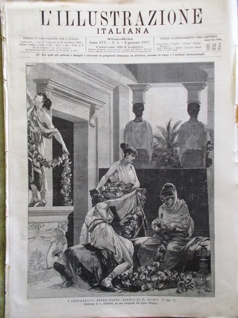 L'Illustrazione Italiana 2 Gennaio 1887 Maometto Trezzo Vogogna Passignano Adda | Immagine principale