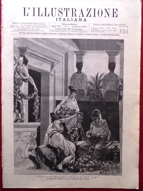 L'Illustrazione Italiana 2 Gennaio 1887 Maometto Trezzo Vogogna Passignano Adda | Immagine Gallery 2