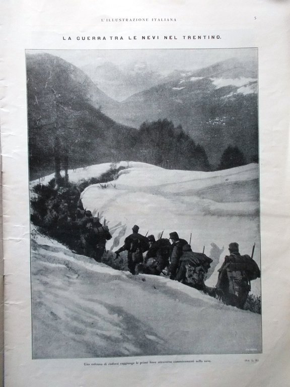 L'illustrazione Italiana 2 Gennaio 1916 WW1 Natale Macedonia Cadorna Guevghelì