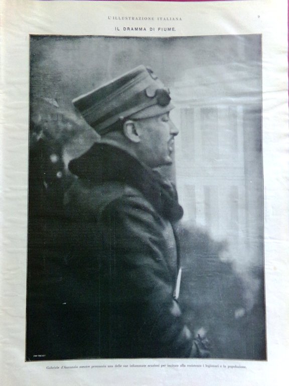 L'Illustrazione Italiana 2 Gennaio 1921 Cantrida Fiume D'Annunzio Orlando Soviet