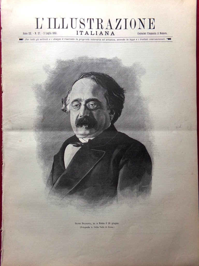 L'Illustrazione Italiana 2 Luglio 1893 Spaventa Victoria Cipro Principe Napoli