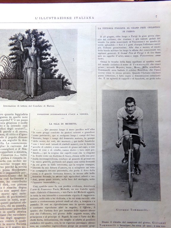 L'Illustrazione Italiana 2 Luglio 1899 Bonifica Burana Dreyfus Koch Maremma …