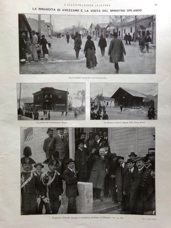 L'Illustrazione Italiana 2 Maggio 1915 WW1 Natale Roma Avezzano Ruggeri …