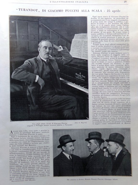 L'Illustrazione Italiana 2 Maggio 1926 Turandot Puccini Florio Fiera Milano … | Immagine Gallery 3