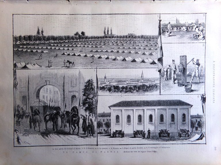 L'Illustrazione Italiana 2 Settembre 1877 Palio Siena Campo Faenza Reggio …