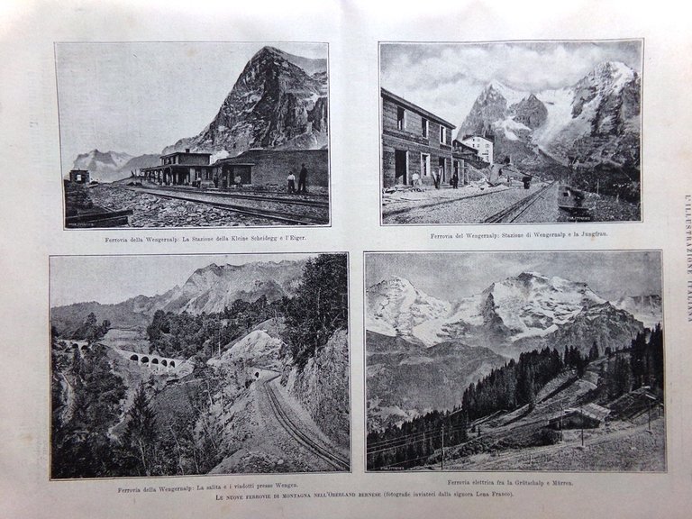 L'Illustrazione Italiana 20 Agosto 1893 Castello Soave Cervino Ferrovie Oberland