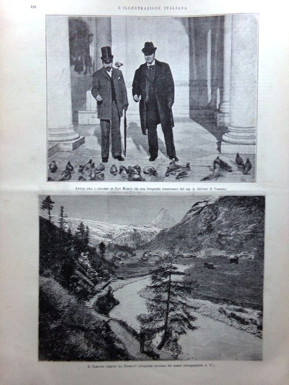 L'Illustrazione Italiana 20 Agosto 1893 Castello Soave Cervino Ferrovie Oberland