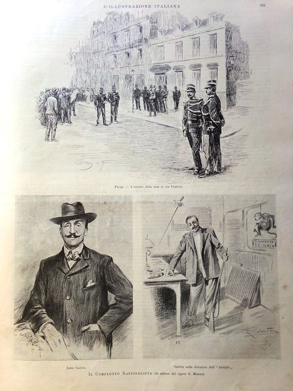 L'Illustrazione Italiana 20 Agosto 1899 Processo Dreyfus Rennes Makarios Malaria