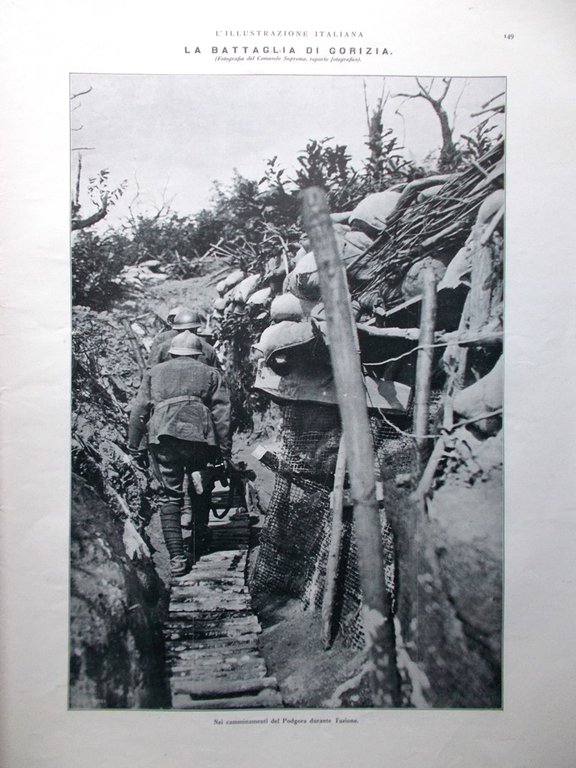L'illustrazione Italiana 20 Agosto 1916 WW1 Conquista di Gorizia Gozzano …