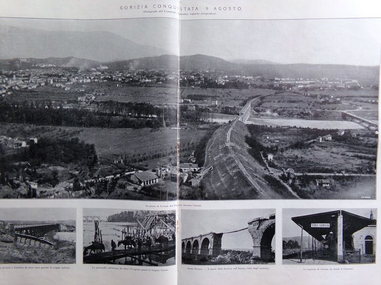 L'illustrazione Italiana 20 Agosto 1916 WW1 Conquista di Gorizia Gozzano …