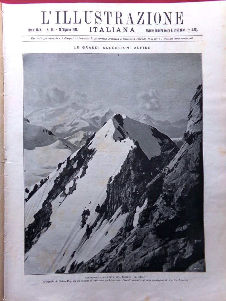 L'Illustrazione Italiana 20 Agosto 1922 Villa d'Este Falconieri Ortler Lussino | Immagine principale