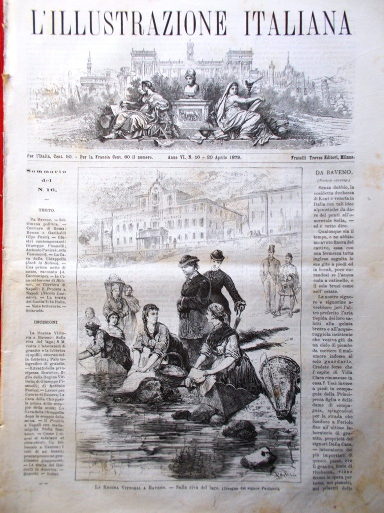 L'Illustrazione Italiana 20 Aprile 1879 Porto Genova Cina Pisanelli Panizzi …