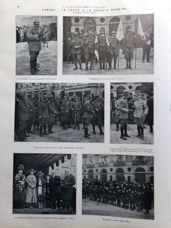 L'Illustrazione Italiana 20 Aprile 1919 Adalia Crookes Bosisio Tiepolo Sassari