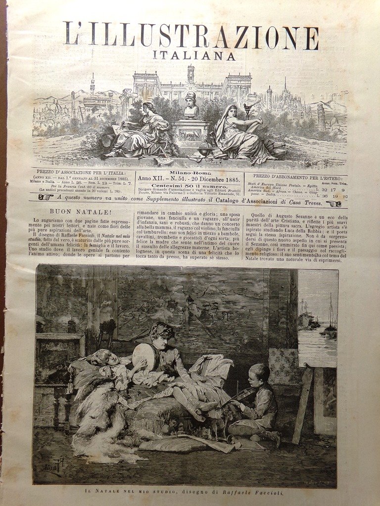 L'Illustrazione Italiana 20 Dicembre 1885 Natale Macerata Strenne Helvia Recina