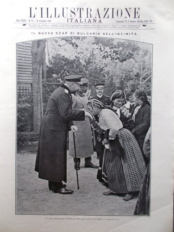 L'illustrazione Italiana 20 Dicembre 1908 Stagione Scala Pesci Nobel Lombardia | Immagine Gallery 1