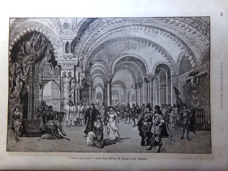L'illustrazione Italiana 20 Febbraio 1887 Otello Roma Montecitorio Vienna Africa | Immagine Gallery 4