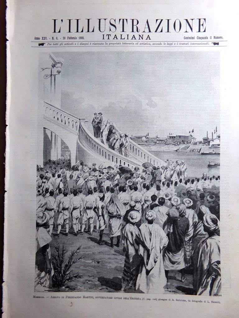 L'Illustrazione Italiana 20 Febbraio 1898 Osservatorio Milano Dall'Oca Piccione