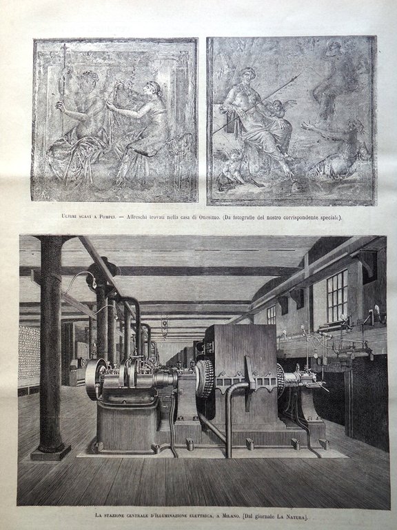 L'Illustrazione Italiana 20 Gennaio 1884 Funerali De Sanctis Boito Illuminazione