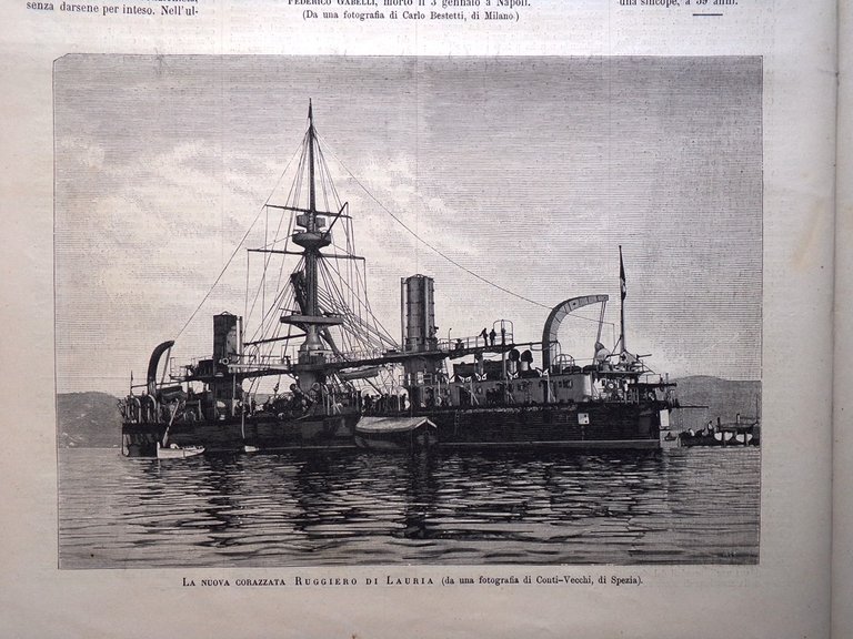 L'Illustrazione Italiana 20 Gennaio 1889 Frana Posillipo Asrael Franchetti Scala