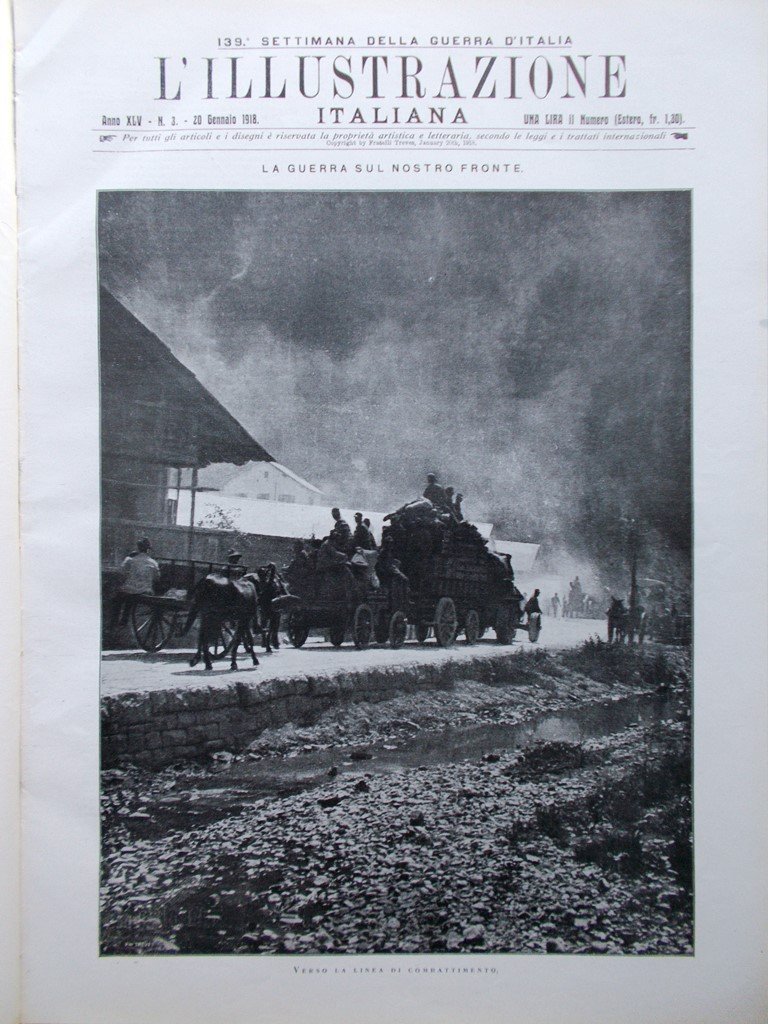 L'Illustrazione Italiana 20 Gennaio 1918 WW1 Halifax Padova Presa Gerusalemme