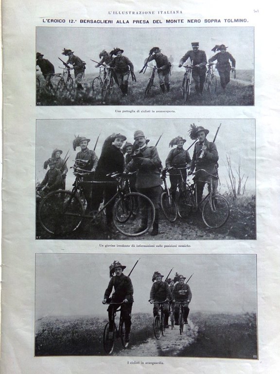 L'illustrazione Italiana 20 Giugno 1915 WW1 Grado Tolmino Ala Cortina …