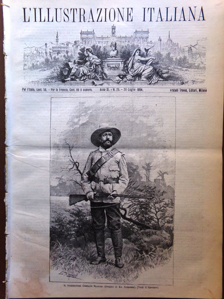 L'Illustrazione Italiana 20 Luglio 1884 Bianchi Tour Ronde Robert Koch …